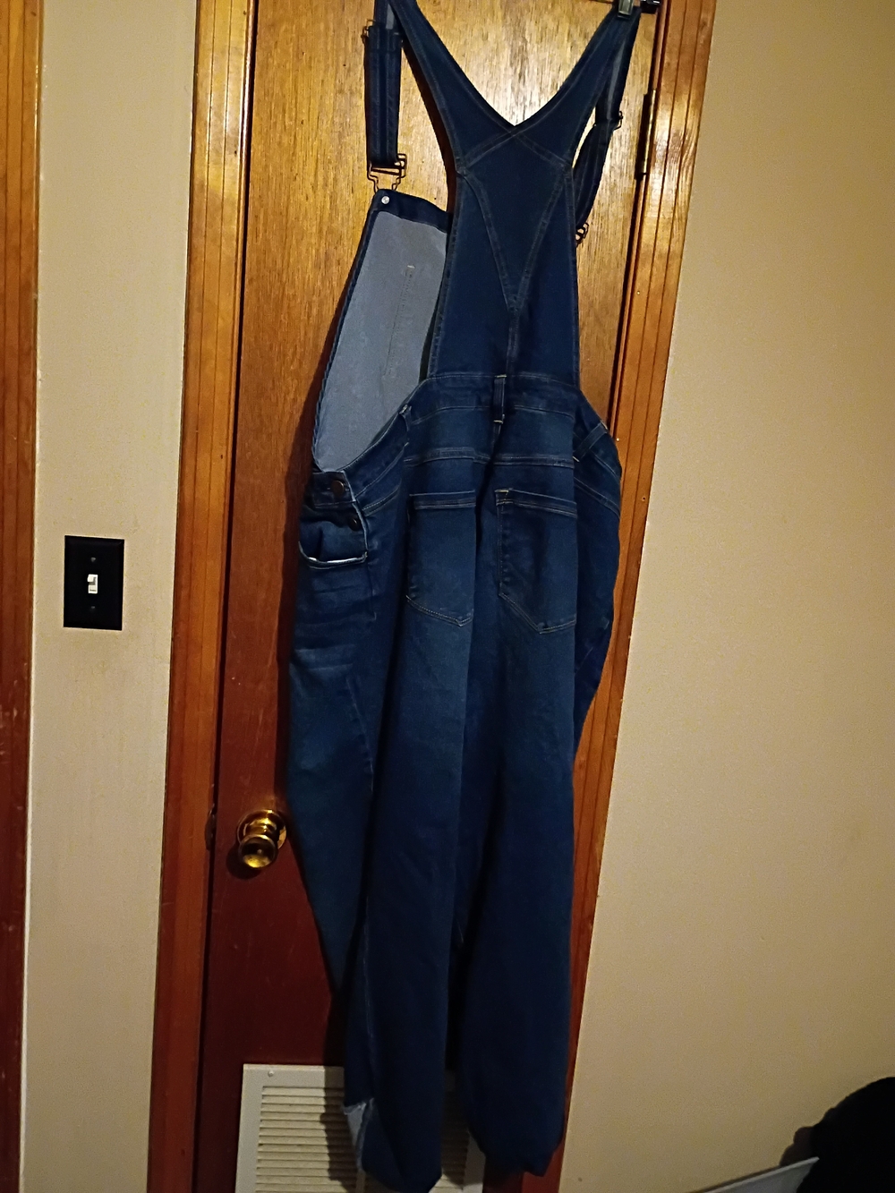 Classic Women Dark Blue Denim Overalls - Picture 2 of 4